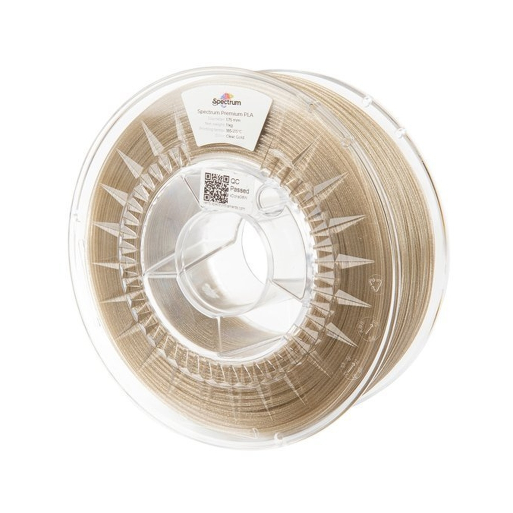 Пластик для 3D-принтера Spectrum PLA Glitter 1.75mm 1kg Gold,Clear (80273)