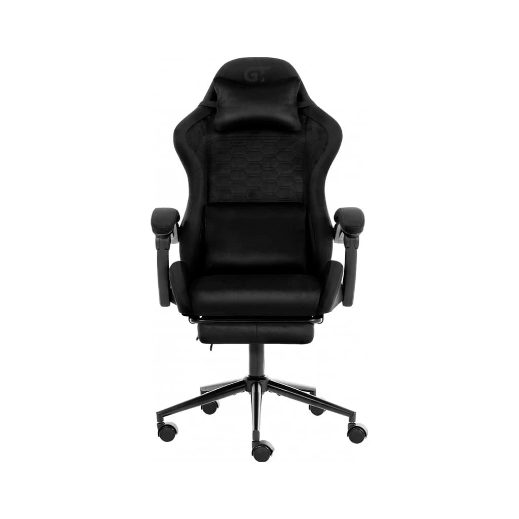 Крісло ігрове GT Racer X-2338 Black (X-2338 Fabric Black/Black Suede) Крісло ігрове GT Racer X-2338 Black (X-2338 Fabric Black/Black Suede)