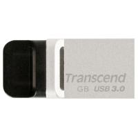 USB флеш накопичувач Transcend 64GB JetFlash OTG 880 Metal Silver USB 3.0 (TS64GJF880S)