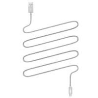 Дата кабель USB 2.0 AM to Lightning 0.5m Silver Just (LGTNG-CPR05-SLVR)