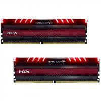 Модуль пам'яті для комп'ютера DDR4 8GB (2x4GB) 2400 MHz Delta Red LED Team (TDTRD48G2400HC15ADC01)