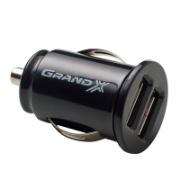 Зарядний пристрій Grand-X 12-24V, 2*USB 5V/2,1A (CH-02)