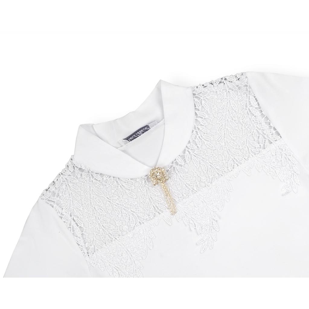 Кофта дитяча Matilda з мереживом (10012-1-140G-white)