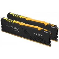 Модуль пам'яті для комп'ютера DDR4 32GB (2x16GB) 2400 MHz HyperX Fury Black RGB Kingston Fury (ex.HyperX) (HX424C15FB3AK2/32)