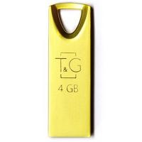 USB флеш накопичувач T&G 4GB 117 Metal Series Gold USB 2.0 (TG117GD-4G)