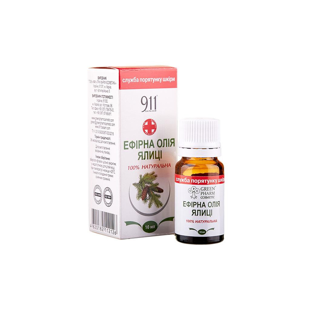 Ефірна олія ГРІН ФАРМ КОСМЕТИК Масло эфирное пихти 10 мл (ялиці)
