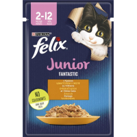 Wet food for cats Purina Felix Fantastic Junior with chicken in jelly 85 g (7613039832189)