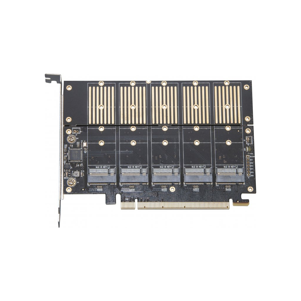 Контролер Frime PCI-E-5xM.2 (B Key) WCH382L (ECF-PCIEtoSSD010)