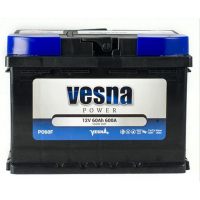 Car battery Vesna 60 Ah/12V Power Euro (415 262)