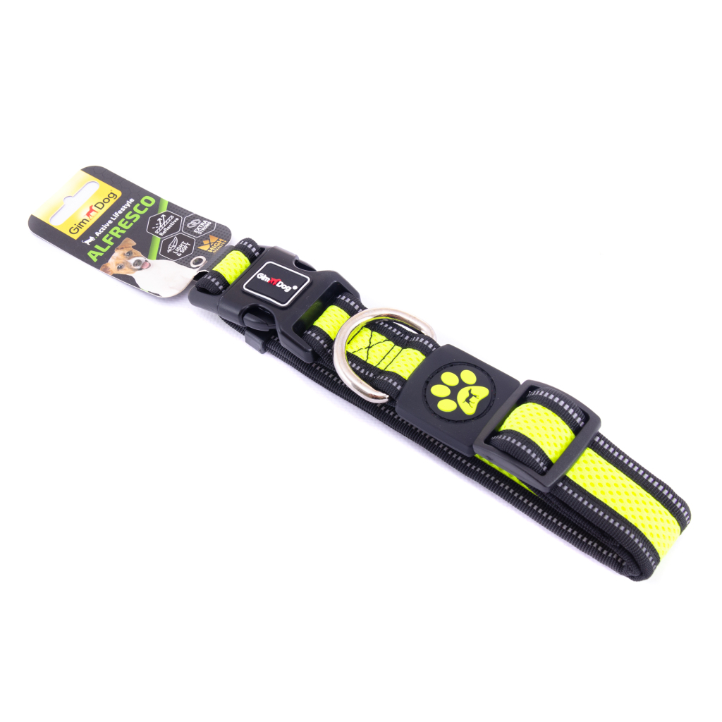 Нашийник для тварин GimDog Alfresco неопрен 42-66 см/32 мм жовтий (8009632059501)