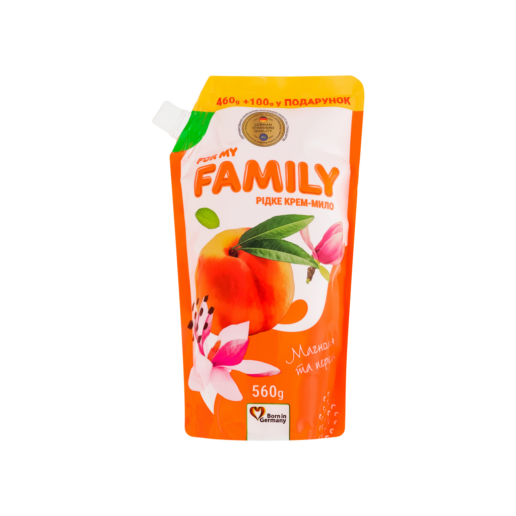 Рідке мило For My Family Магнолія та персик 560 г (4260637721501)