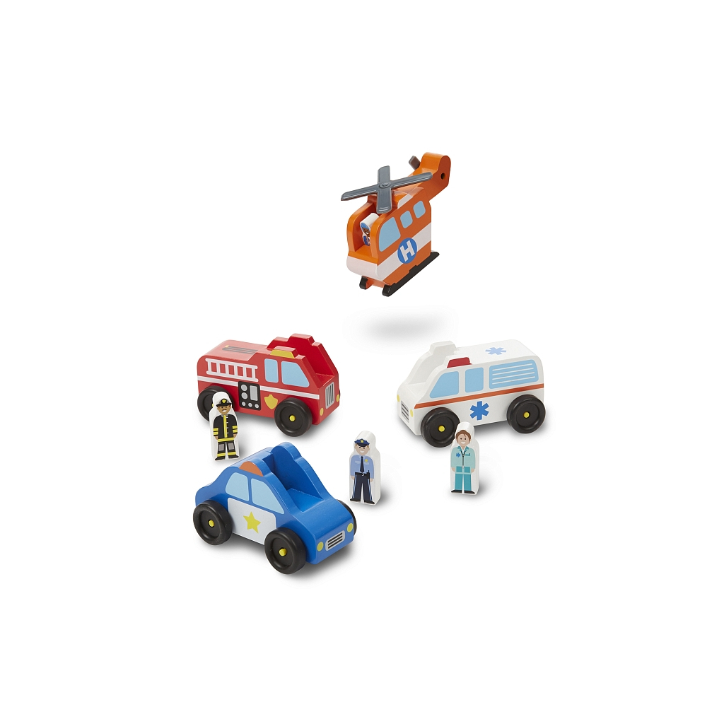 Ігровий набір Melissa&Doug Дерев'яний аварійний набір Транспорт (MD19285) Ігровий набір Melissa&Doug Дерев'яний аварійний набір Транспорт (MD19285)