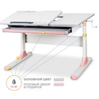 Desk Mealux Vancouver Multicolor Pink Lite (BD-620 W/G MC + PN Lite)