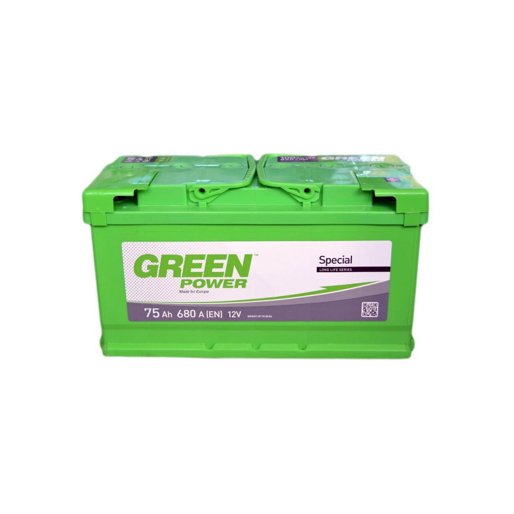 Акумулятор автомобільний GREEN POWER Standart 75Ah Ев (-/+) (680EN) (22362) Акумулятор автомобільний GREEN POWER Standart 75Ah Ев (-/+) (680EN) (22362)