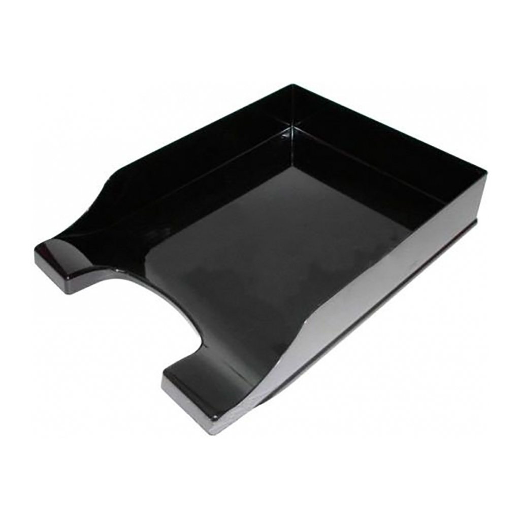 Лоток для паперів Economix горизонтальний Симетрія, пластик чорний (E31802-01) Лоток для паперів Economix горизонтальний Симетрія, пластик чорний (E31802-01)