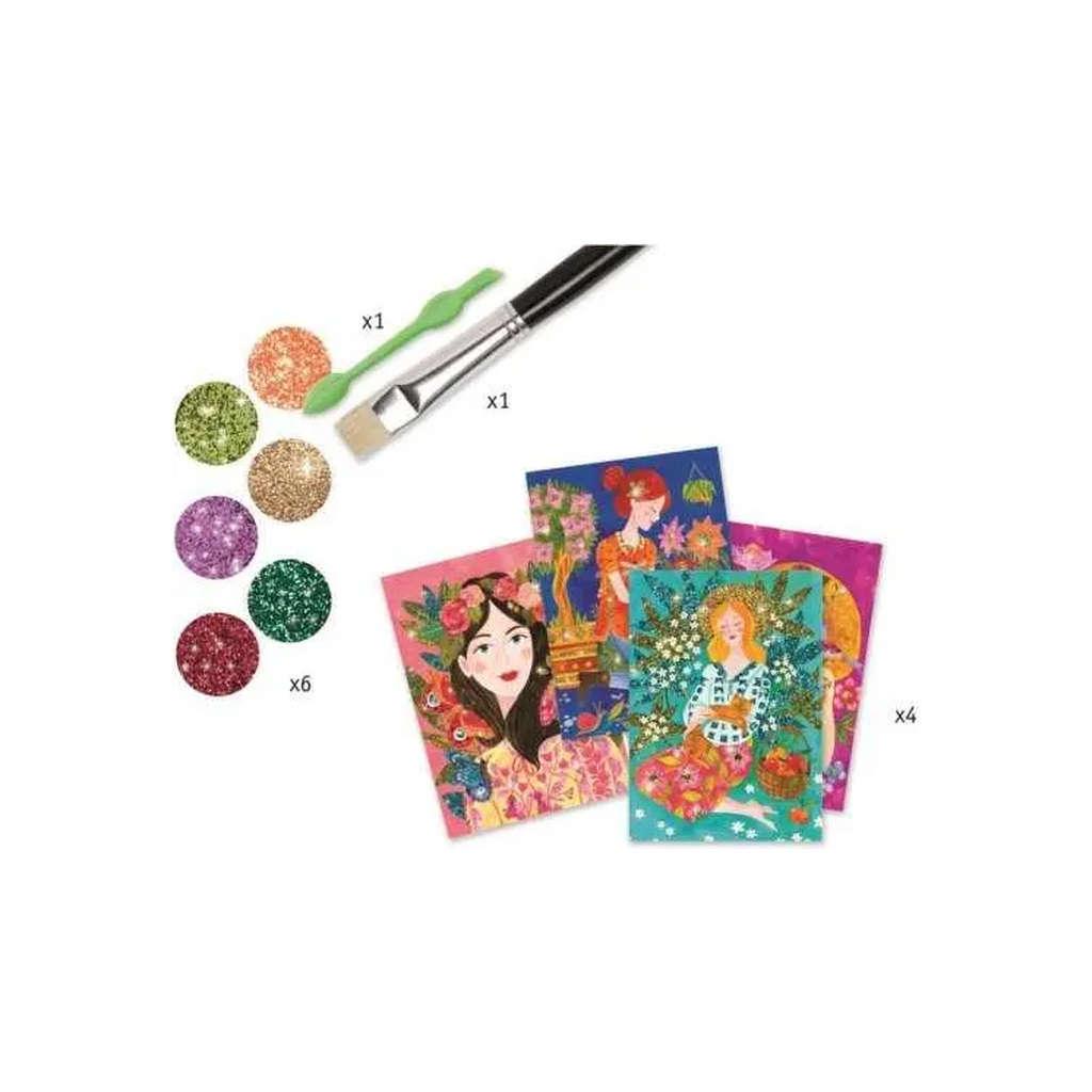 Набір для творчості Djeco Аромат квітів художній комплект для малювання блискітками (DJ09508) Набір для творчості Djeco Аромат квітів художній комплект для малювання блискітками (DJ09508)