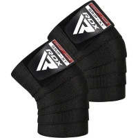 Sports bandage RDX for knees K1 GYM Knee Wraps Full Black (WAH-K1FB)