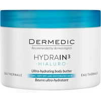 Body cream Dermedic Hydrain3 Hialuro Ultra-Hydrating Body Butter 225 ml (5901643176105)