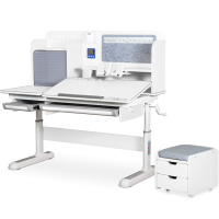 Desk Mealux Winnipeg Multicolor Plus WG Gray (BD-630 WG with a cabinet)