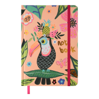 Notebook ZiBi Animals A5 in a cell, hard cover on an elastic band, 96 sheets, peach (ZB.115104)
