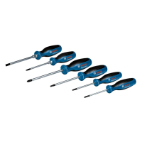 Bosch screwdriver set, set of 6, SL 3.5, 6.5 mm, T15x75mm, T20x100mm, PH1x100mm, PZ2x125 mm (1.600.A02.CV3)