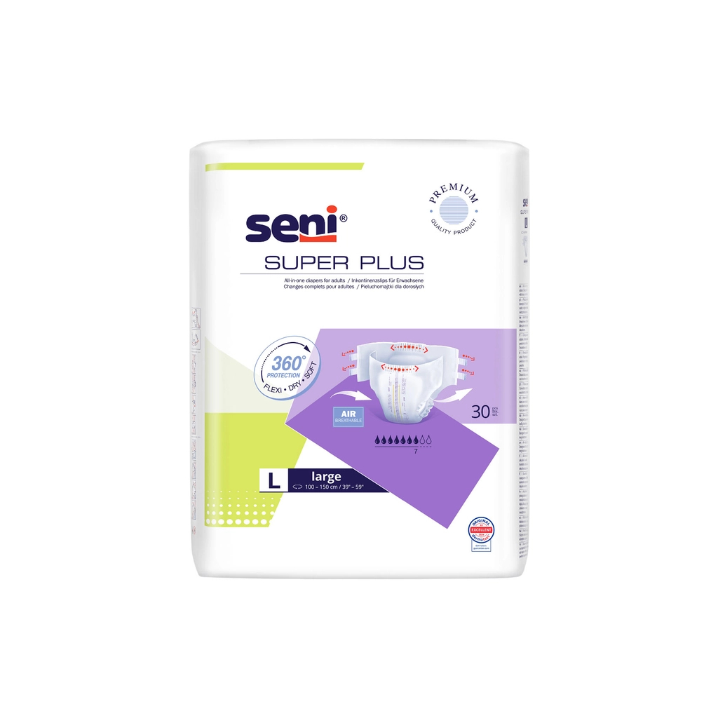 Підгузки для дорослих Seni Super Plus Large 100-150 см 30 шт (5900516803605)