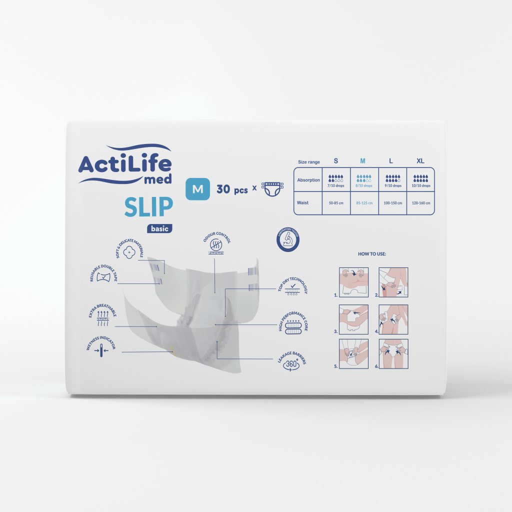 Підгузки для дорослих ActiLife Med Basic M, 30 шт (4820174981679)