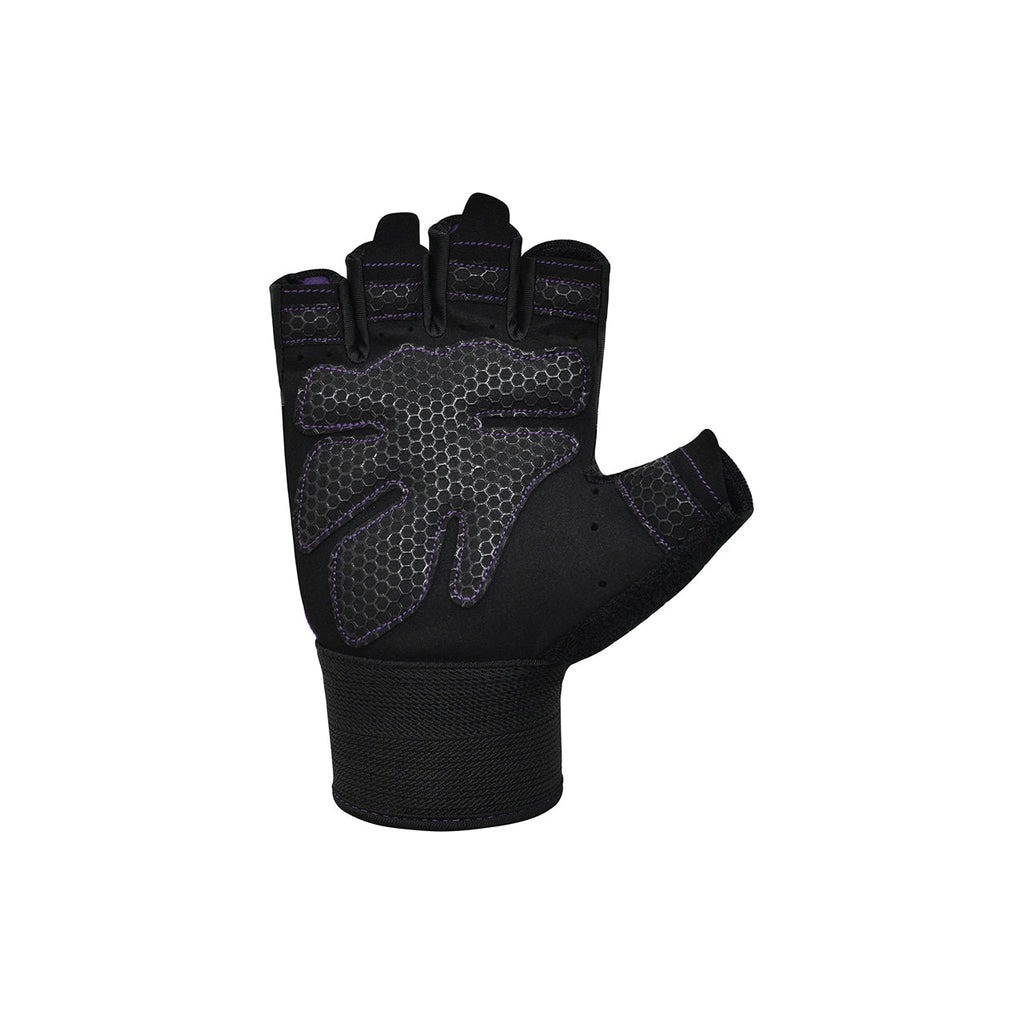 Рукавички для фітнесу RDX W1 Half Purple Plus M (WGA-W1HPR-M+)