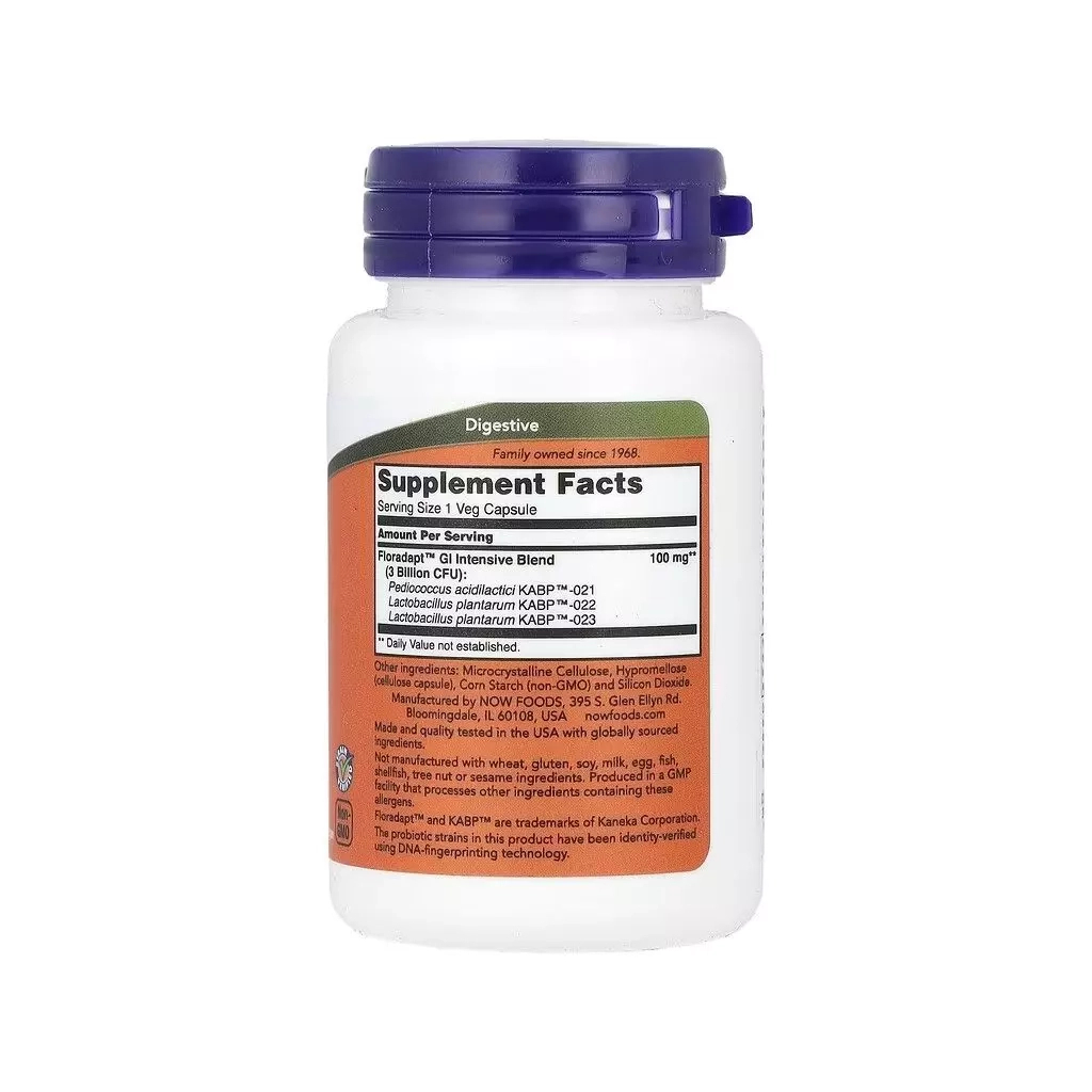 Вітамінно-мінеральний комплекс Now Foods Підтримка бактерій кишківника, Intestinal Bacteria Support, 60 вегет (NOW-02903)