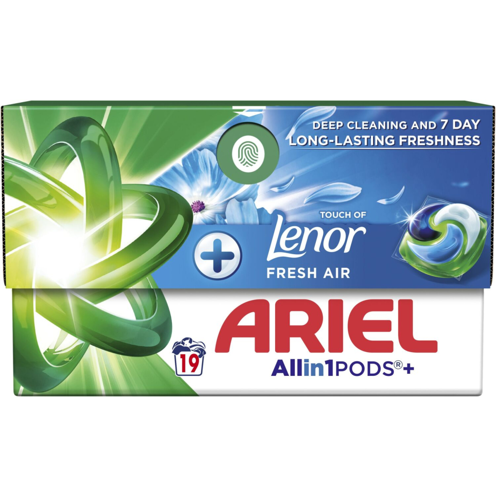 Капсули для прання Ariel Pods+ All-in-1 Touch of Lenor Дотик свіжого повітря Lenor 19 шт. (8700216765954)