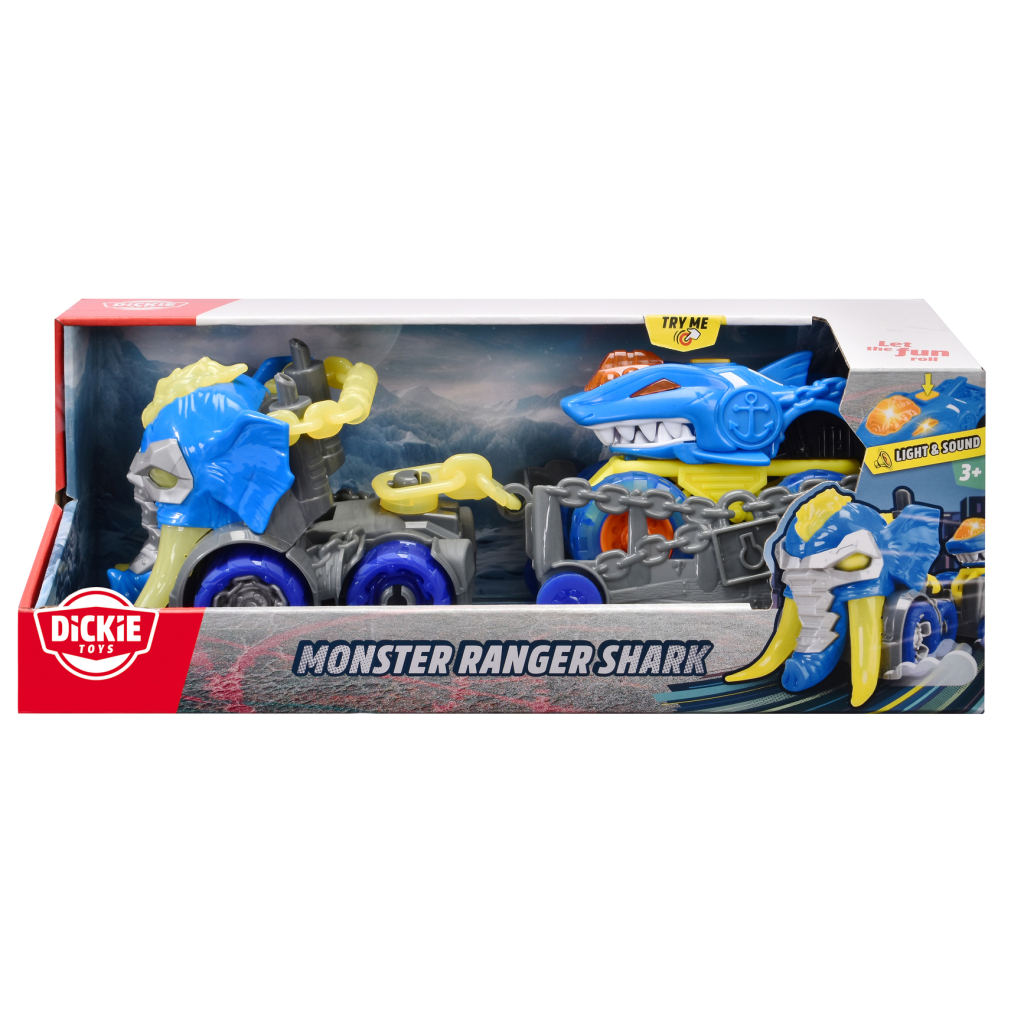 Машина Dickie Toys Монстр Рейнджер Акула, зі звук. та світл. ефектами, 32 см (3755006)