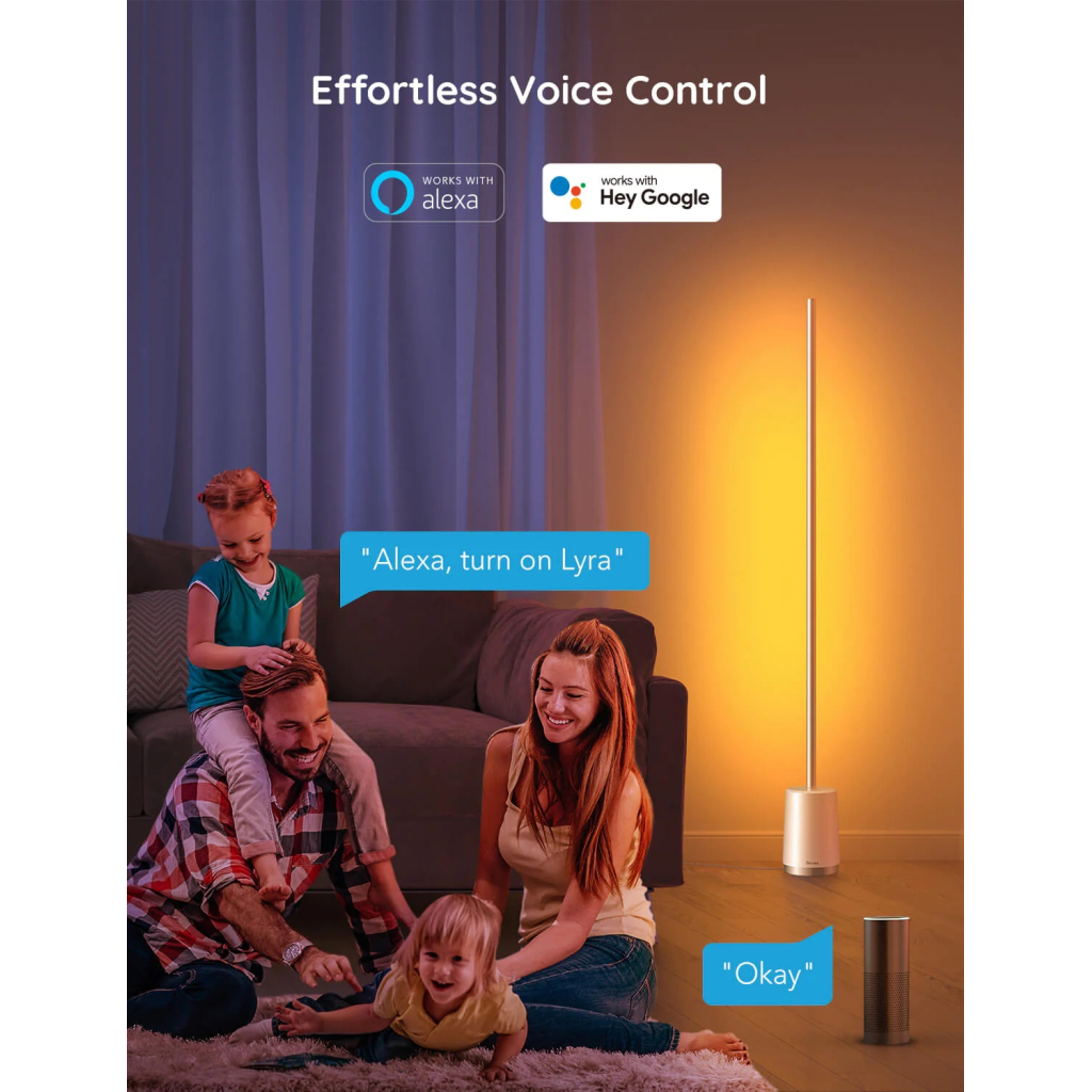 Торшер Govee H6072 Lyra, 1500Lm, RGBICWW, WI-FI/Bluetooth, white (H6072382)