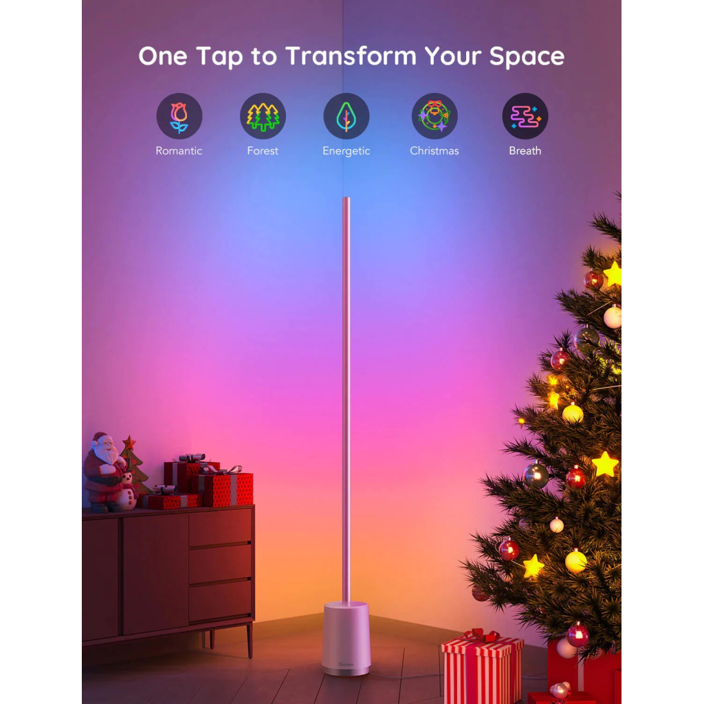 Торшер Govee H6072 Lyra, 1500Lm, RGBICWW, WI-FI/Bluetooth, white (H6072382)