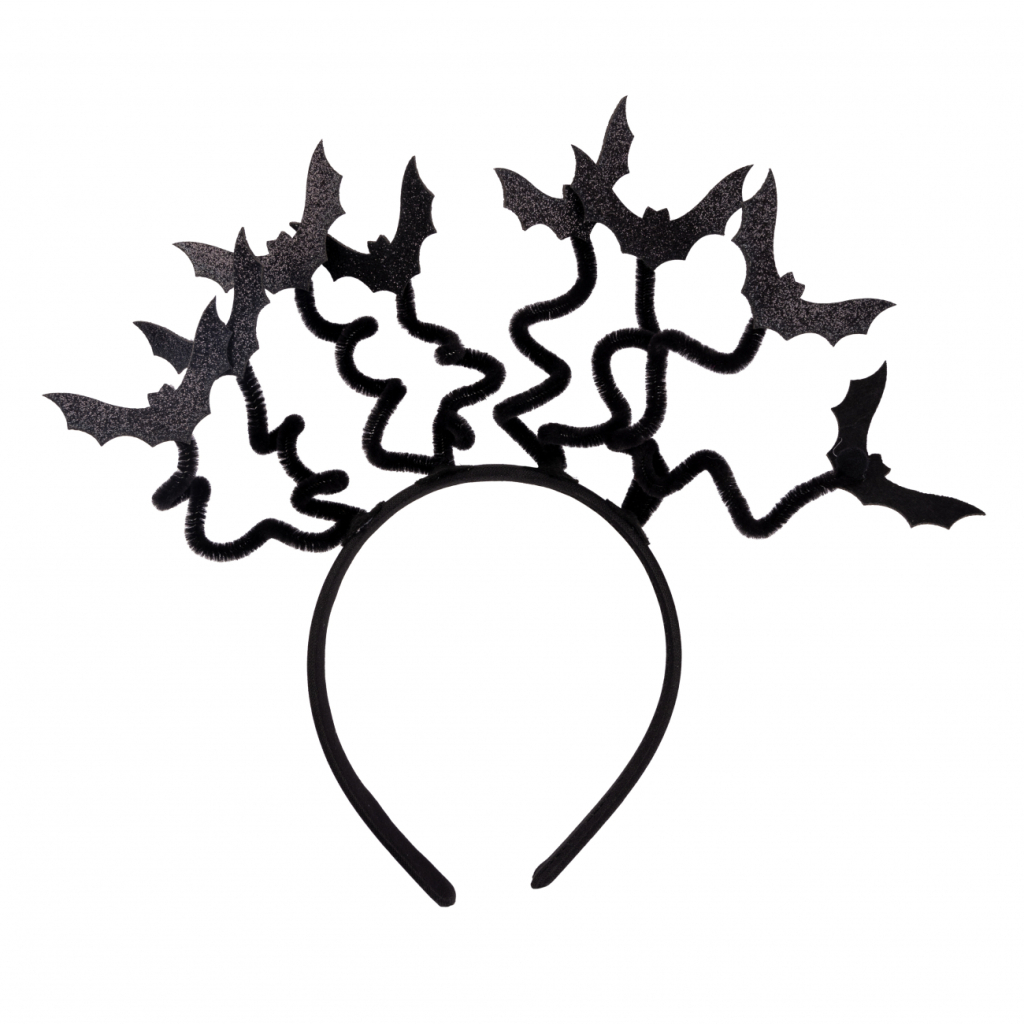 Дитячий обруч для волосся YES! Fun Хелловін "Кажани", глітер (974519)