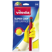 Household gloves Vileda Super Grip Latex Extra strong Size M (8001940003351)