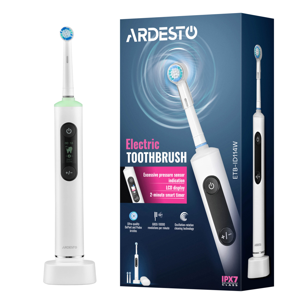 Електрична зубна щітка Ardesto ETB-ID114W Електрична зубна щітка Ardesto ETB-ID114W