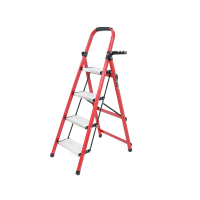 Voltronic ladder 85 cm, up to 150 kg, 4 steps with rubber mats, aluminum alloy (YT43355)