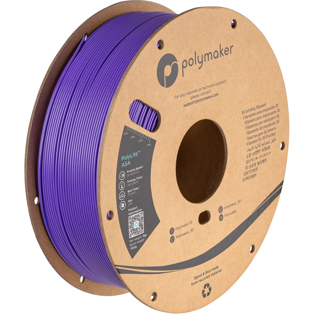 Пластик для 3D-принтера Polymaker ASA 1,75mm PURPLE 1kg (PF01008)
