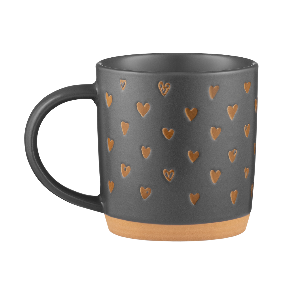 Чашка Ardesto Alda, 365мл, кераміка, сірий (AR3496)