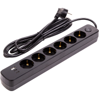 Network power supply filter PowerPlant 3m, 6 sockets, USB (YS-N6086/3c) (EX610662)