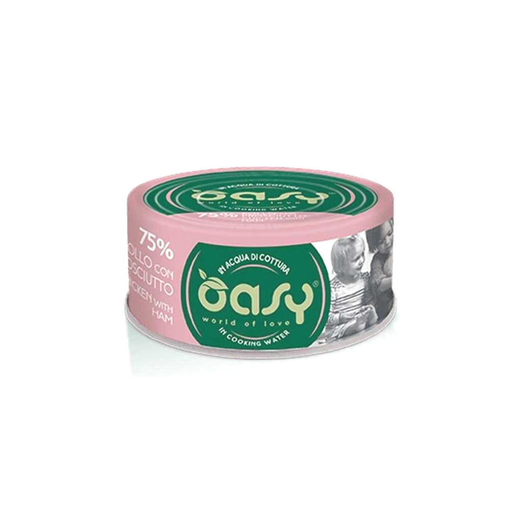Консерви для котів OASY Wet More Love з куркою та шинкою 70 г (8053017344768)