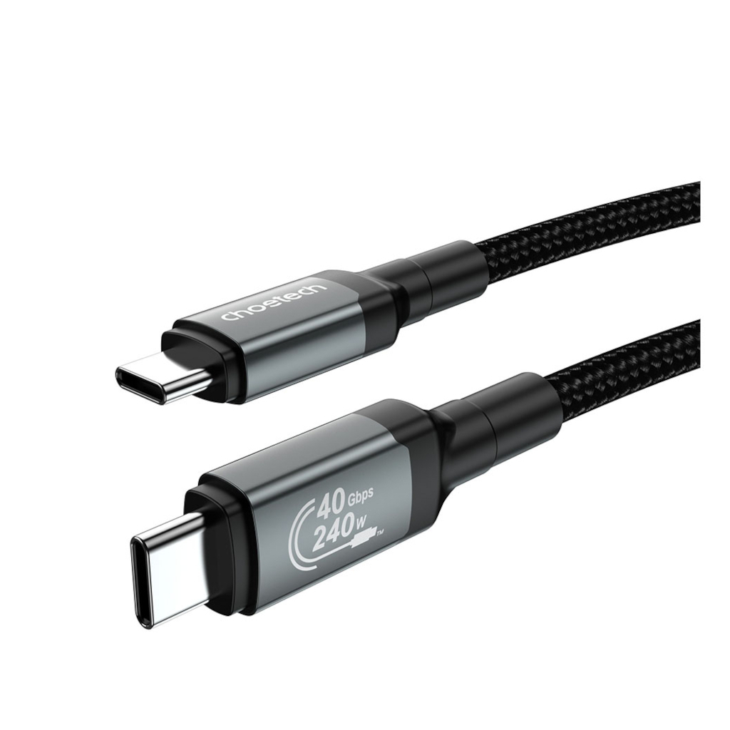 Дата кабель USB-C to USB-C 2.0m USB4 Gen 3 240W 8K Choetech (XCC-1042) Дата кабель USB-C to USB-C 2.0m USB4 Gen 3 240W 8K Choetech (XCC-1042)