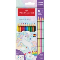 Faber-Castell Color Grip watercolor pencils, 10 colors + 3 pastel pencils (201542) (32323)