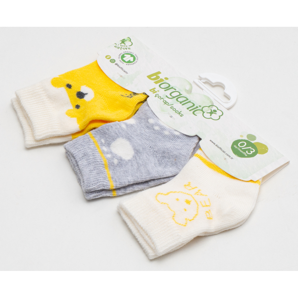 Шкарпетки дитячі Bibaby з ведмедиками (68411-0-3-yellow)