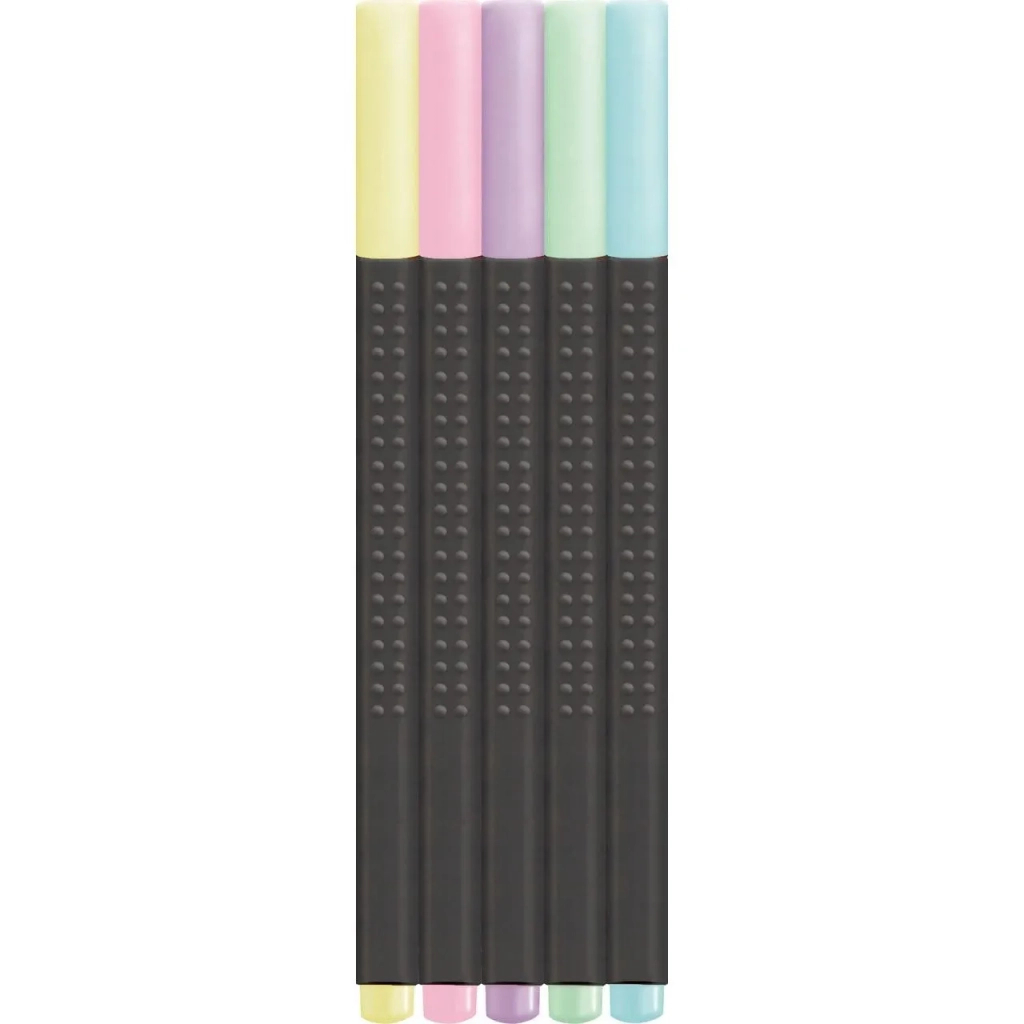 Лайнер Faber-Castell набір ручок капілярних Grip Finepen neon тригранна 0,4 мм, 5 кольорів (32145)