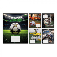 Notebook September 1 Let's play football A5 12 sheets diagonal line (768749)