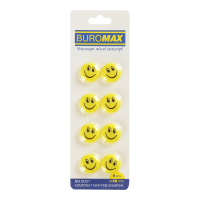 Magnet Buromax set Smiley, 20 mm, 8 pcs. in a package (BM.0031)