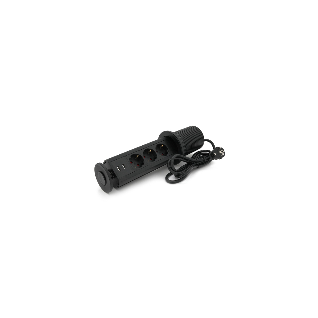 Мережевий фільтр живлення Voltronic 3 Роз, 2USB, 16А, 250V, 2м, Black (D08-FU03) Мережевий фільтр живлення Voltronic 3 Роз, 2USB, 16А, 250V, 2м, Black (D08-FU03)