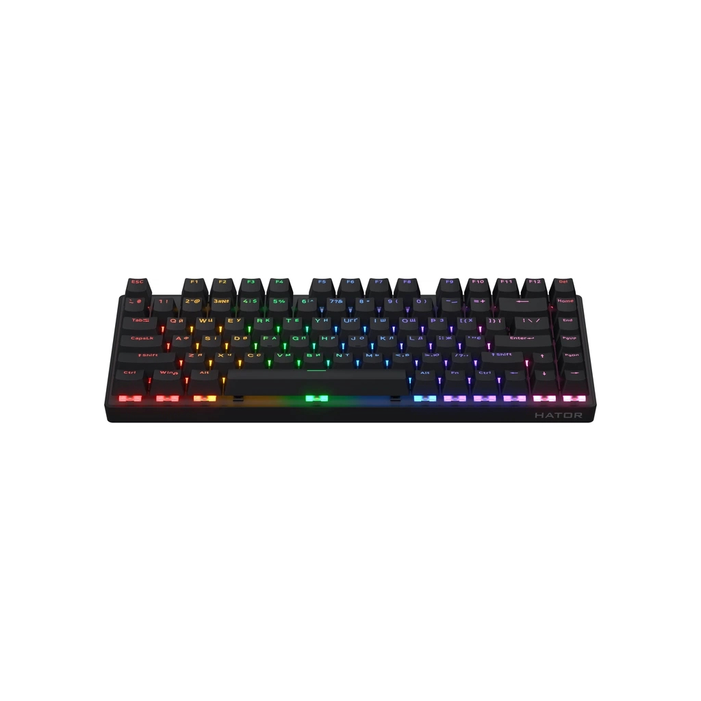 Клавіатура Hator Icefall Mecha 75 Rainbow Led Wireless/Bluetooth/USB UA Black (HTK275UA) Клавіатура Hator Icefall Mecha 75 Rainbow Led Wireless/Bluetooth/USB UA Black (HTK275UA)