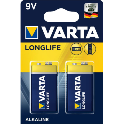 Battery Varta Longlife 9V 6LR61 *2 (04122101412)